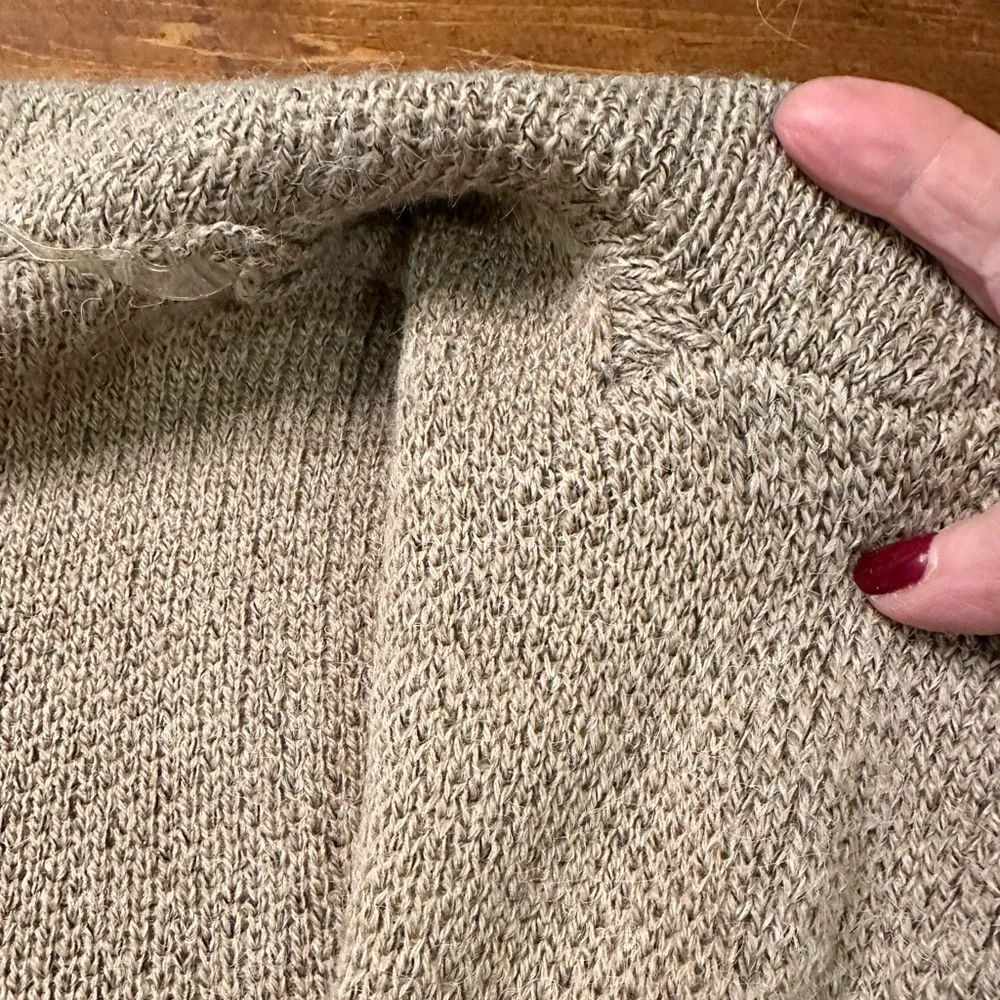Classic Sugar Rain Brown Tweed Knit Double Breasted Ltweight Sweater Cardigan